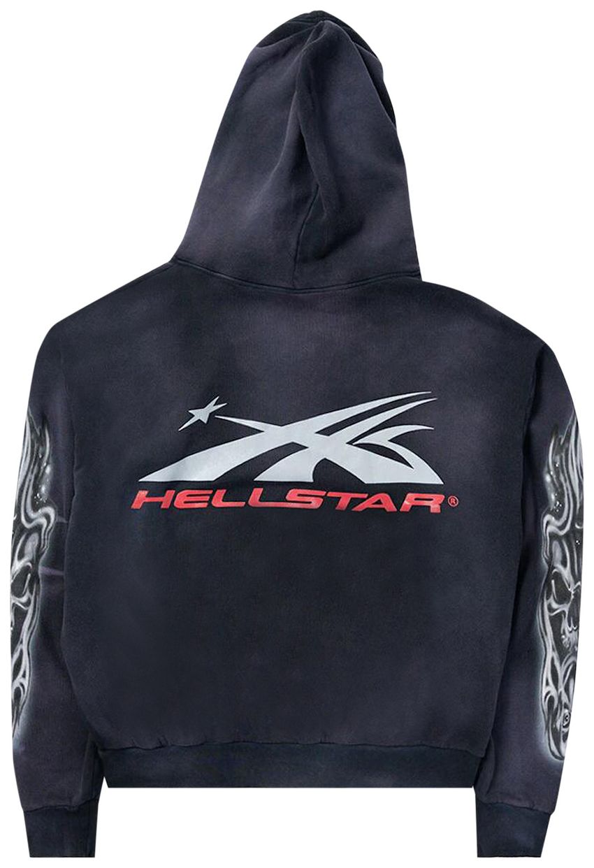 Hellstar Airbrushed Skull Hoodie 'Black'