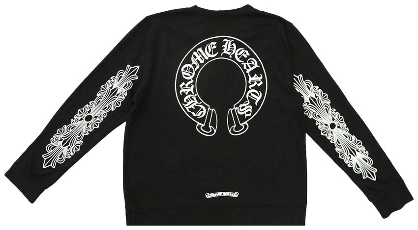 Chrome Hearts Horseshoe Long-Sleeve T-Shirt 'Black/White'