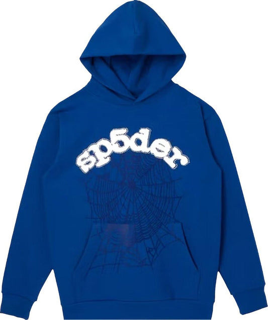 Sp5der Logo Hoodie 'Blue'