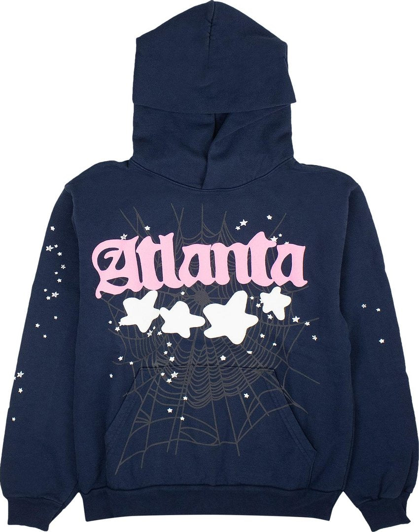 Sp5der Atlanta Hoodie 'Navy'