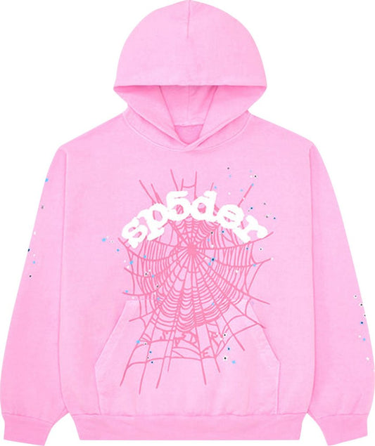 Sp5der OG Web Hoodie 'Pink'