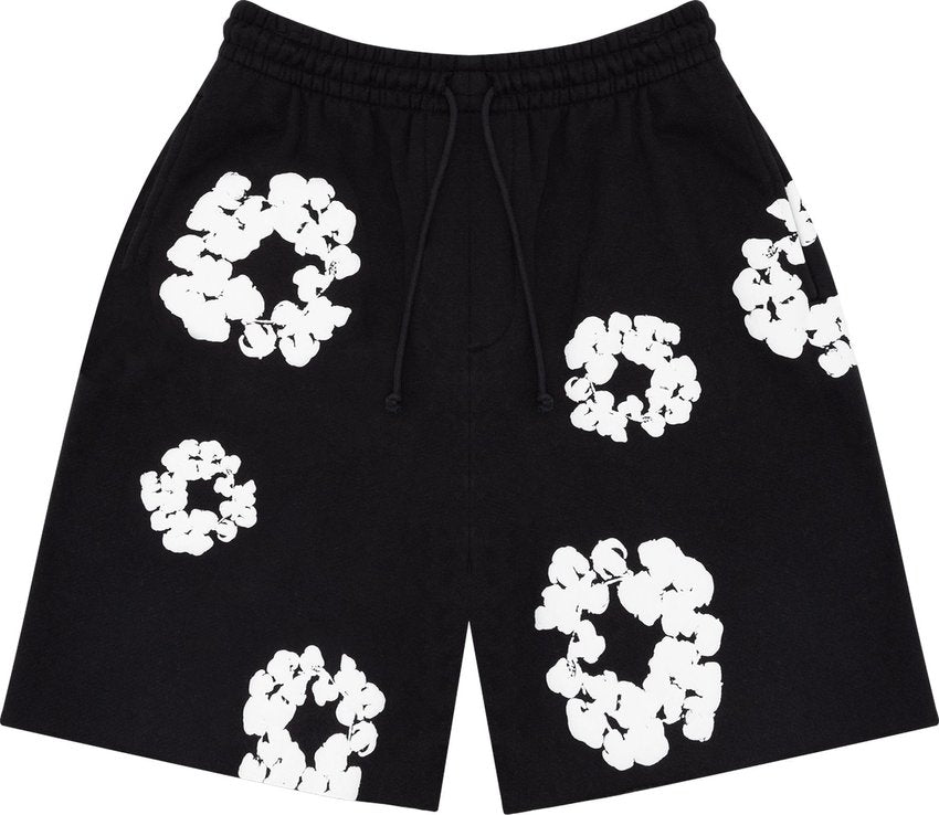 Denim Tears The Cotton Wreath Shorts 'Black'