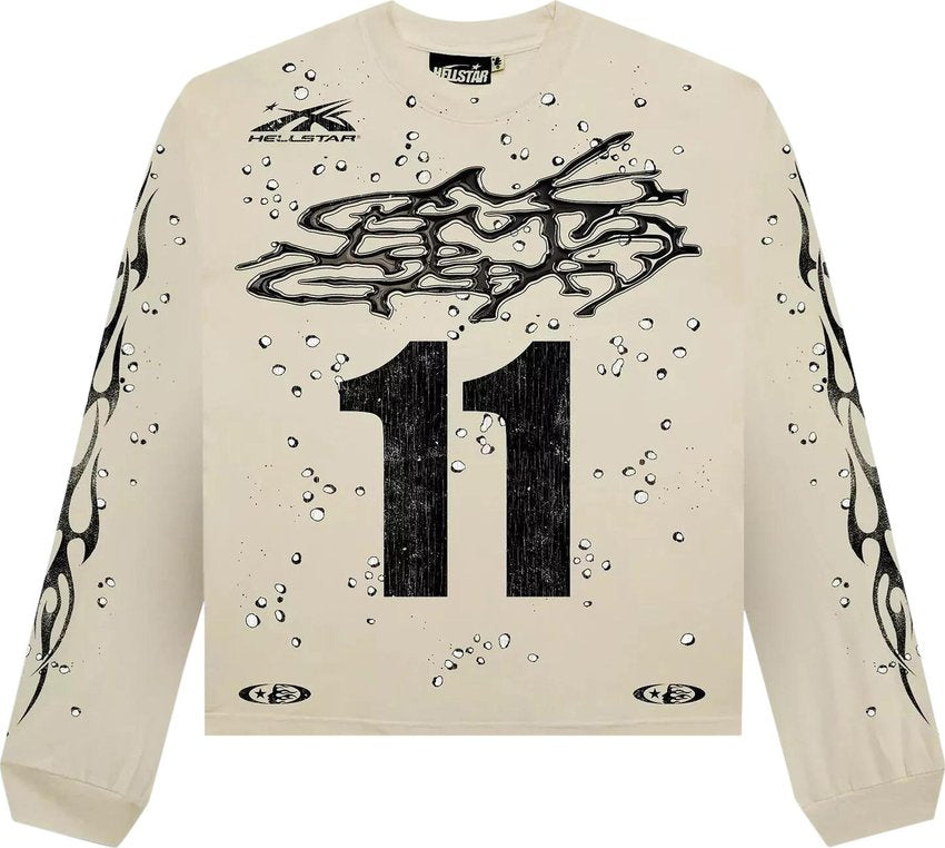 Hellstar Moto Cross Long-Sleeve 'Cream'