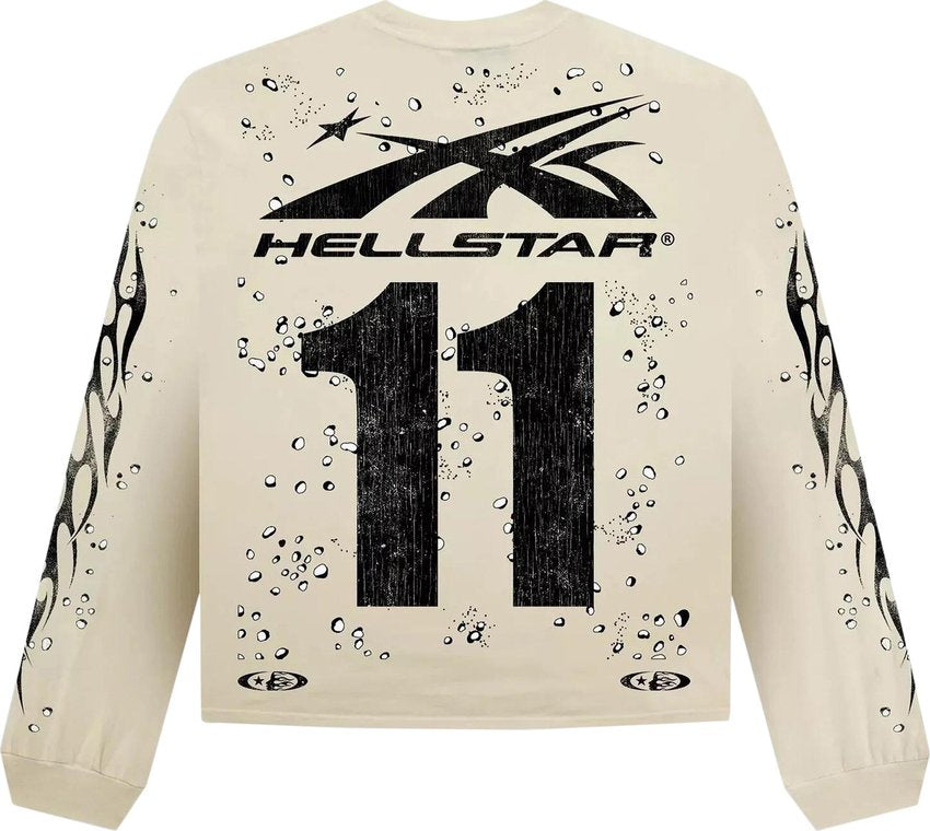 Hellstar Moto Cross Long-Sleeve 'Cream'