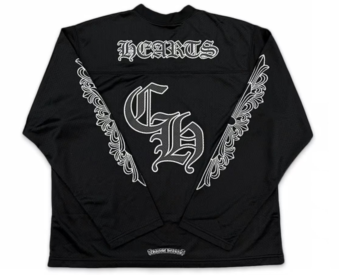 Chrome Hearts Mesh Long Sleeve Jersey Black