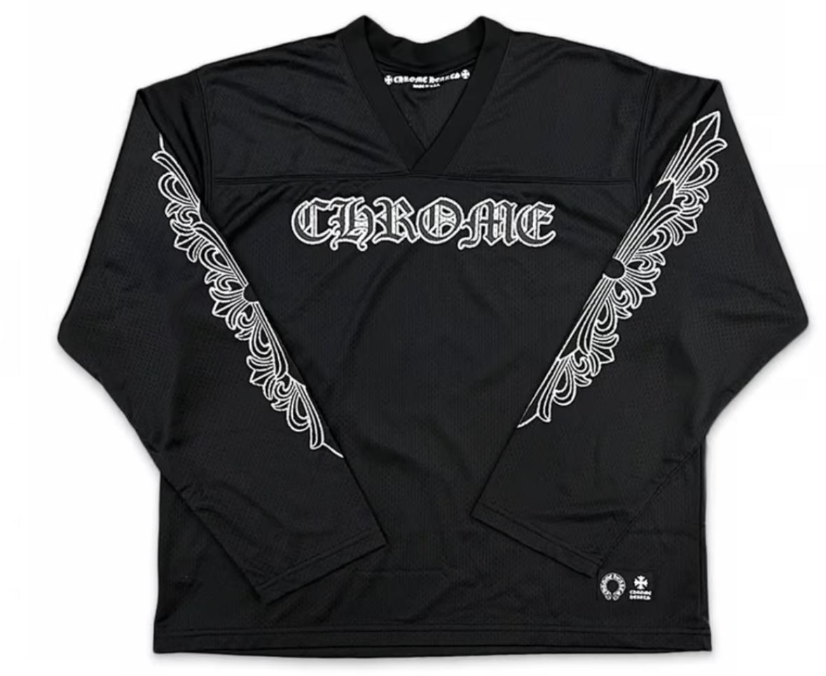 Chrome Hearts Mesh Long Sleeve Jersey Black