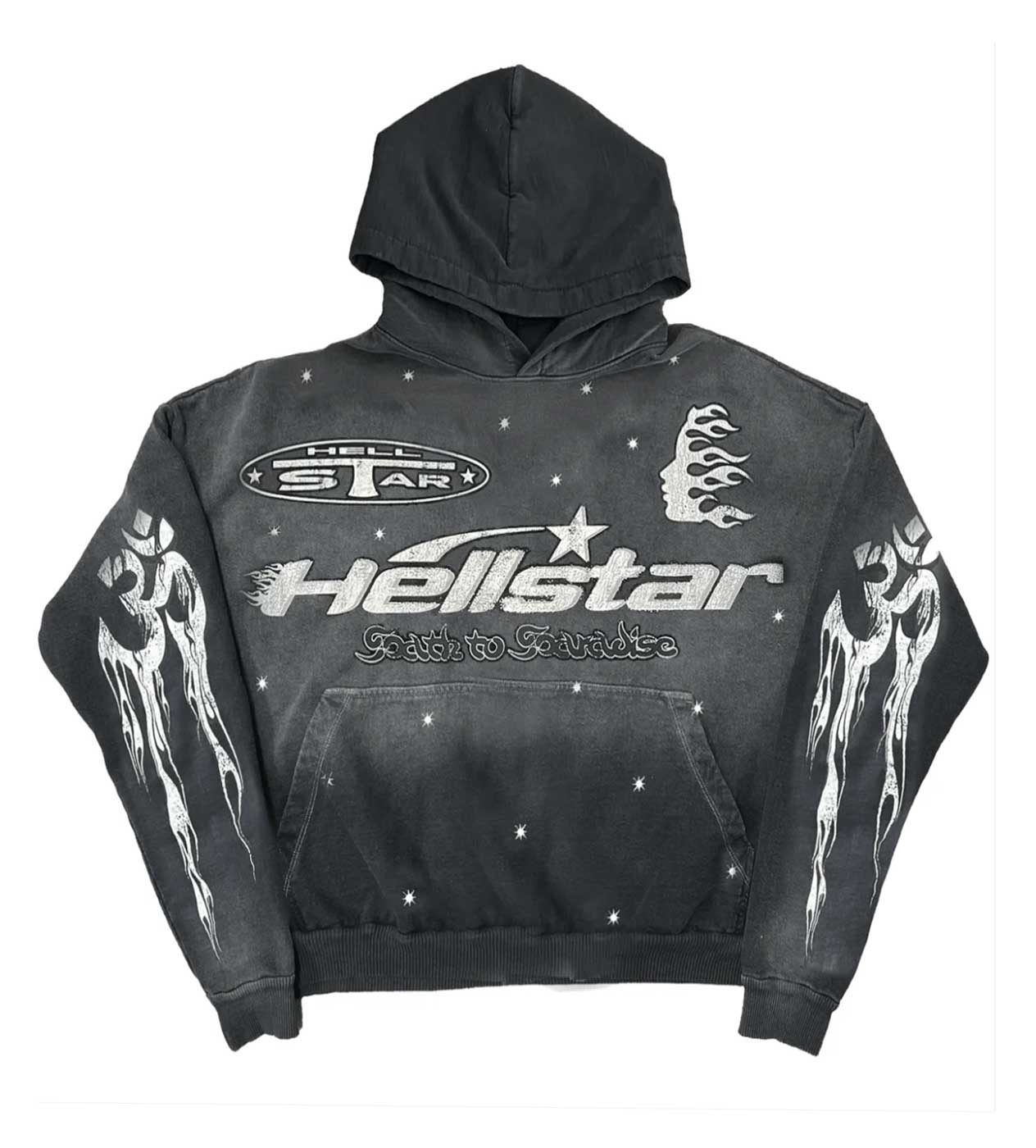 HELLSTAR RACER HOODIE FADED 'BLACK'