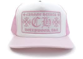 Chrome Hearts CH Trucker Hat
Pink/White