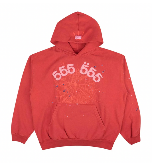 Sp5der Number 555 Hoodie 'Red'